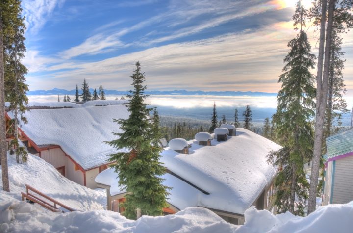 Snow Covered Chalets At Big White