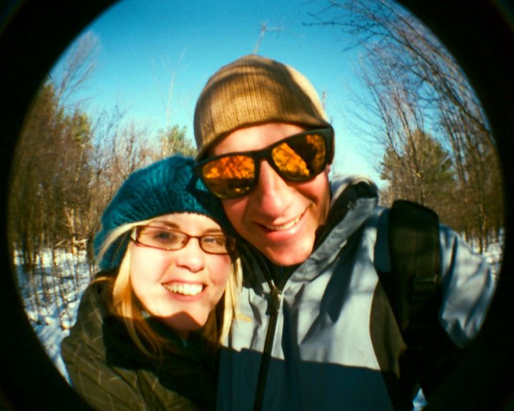 Hiking in the snow
