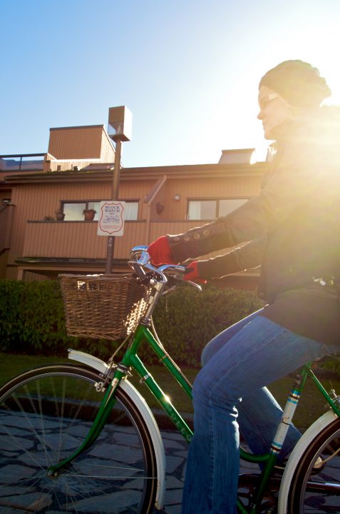 Red Gloves Green Bike Lens Flare