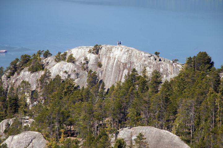 People on Peak 2 as Seen From Peak 3