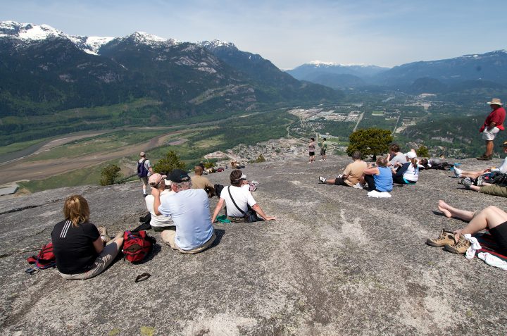 Hikers Take a Break at Peak 1