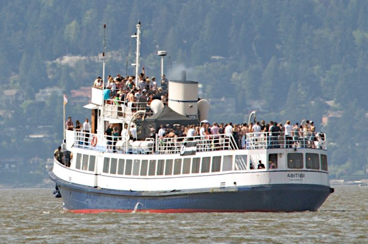 My sister on a boat