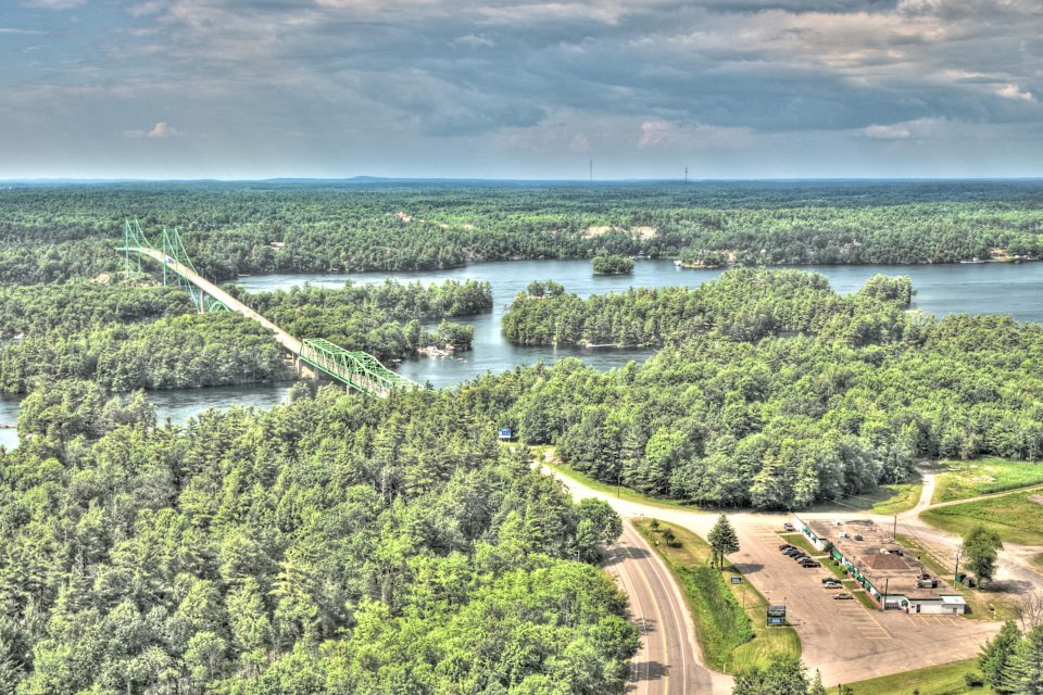 1000 Islands Bridge Aerial View