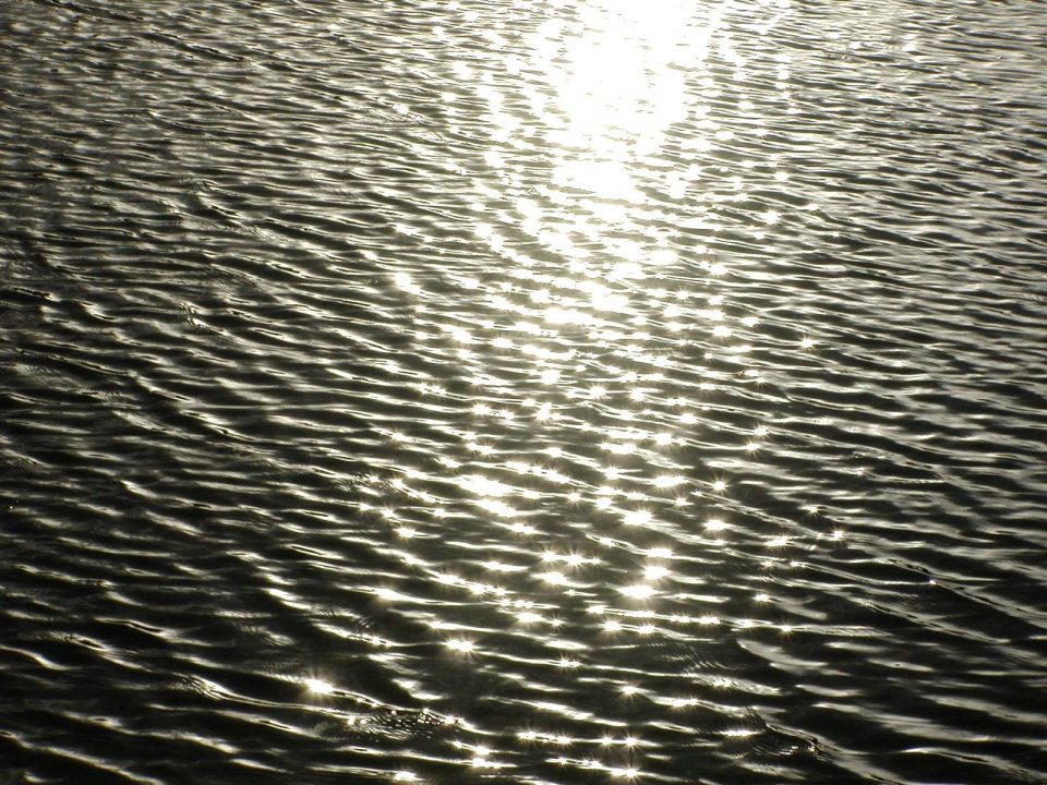 water sunset sparkle