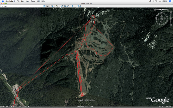 GPS Tracks from Skiing At Grouse