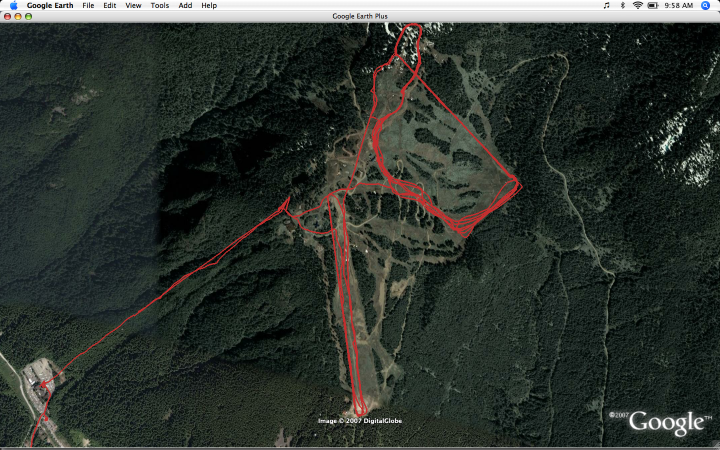 Our GPS tracks from skiing