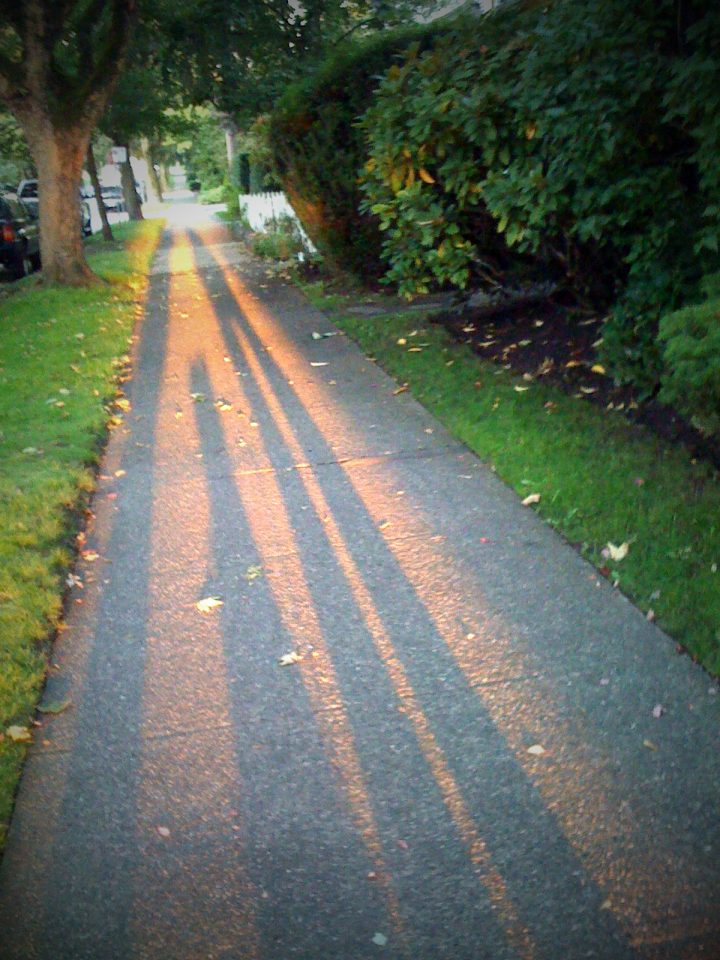 At sunrise your shadow can be a block long