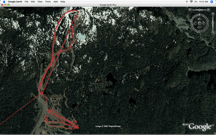 gps trace of skiing