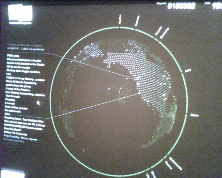 crazy real time blogging screensaver thing