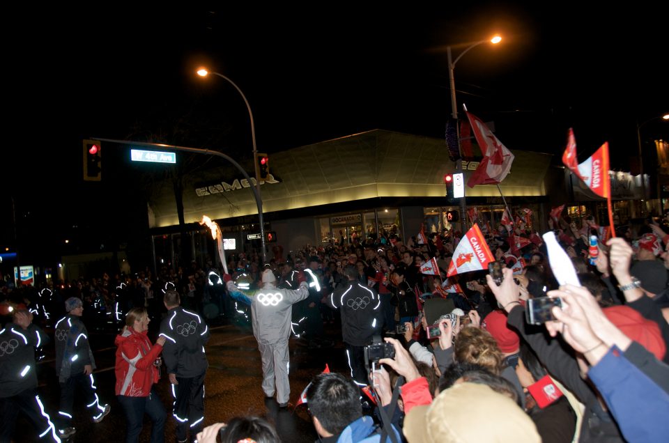 Torchbearer at 4th and Burrard