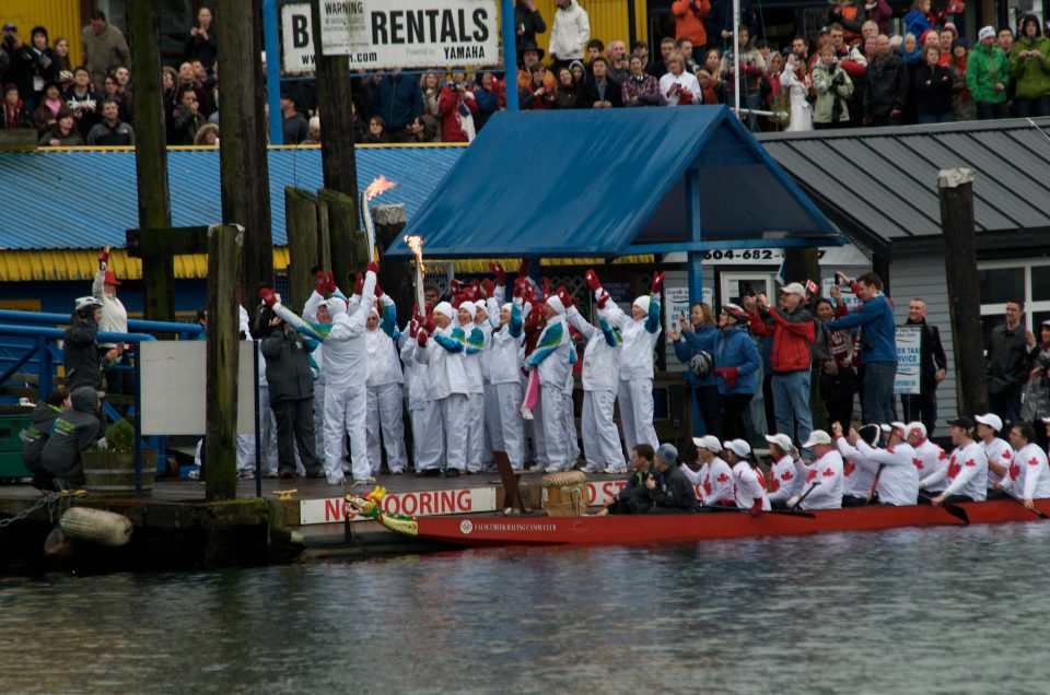 Torch Passed on at the Docks of Granville Island