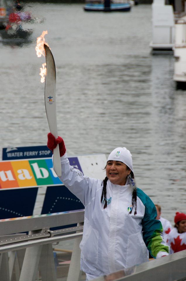 The Olympic Torch on the Dock at Yaletown