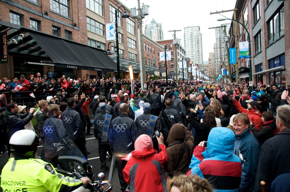 Torch Passing Through Yaletown