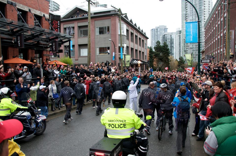 Torch Passing Through Yaletown