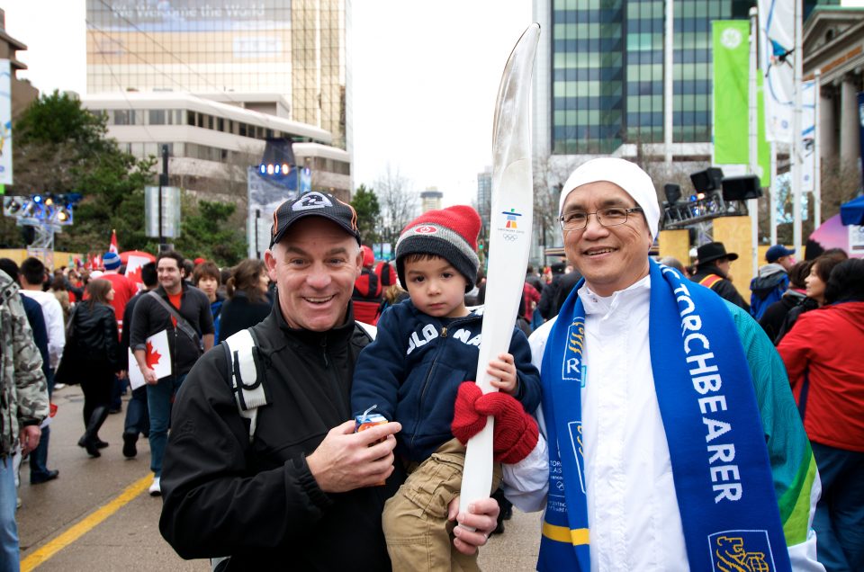 Posing with Torchbearer