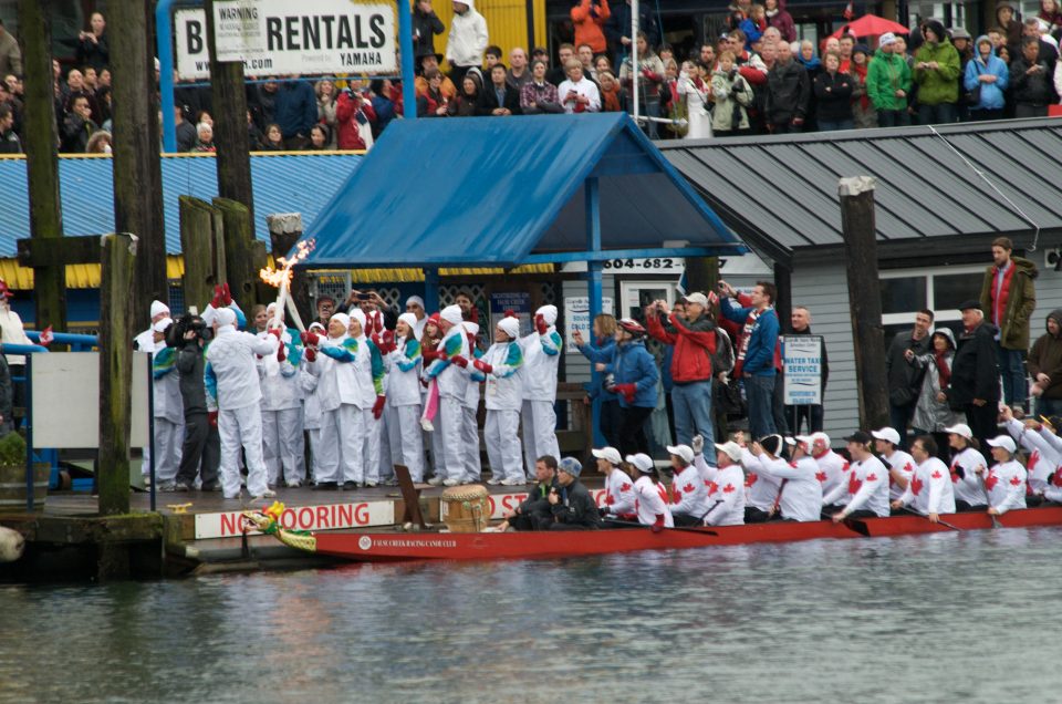 Torch Passed on at the Docks of Granville Island