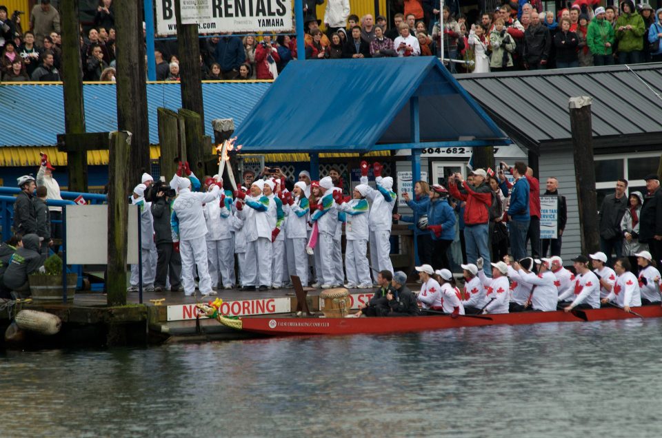 Torch Passed on at the Docks of Granville Island