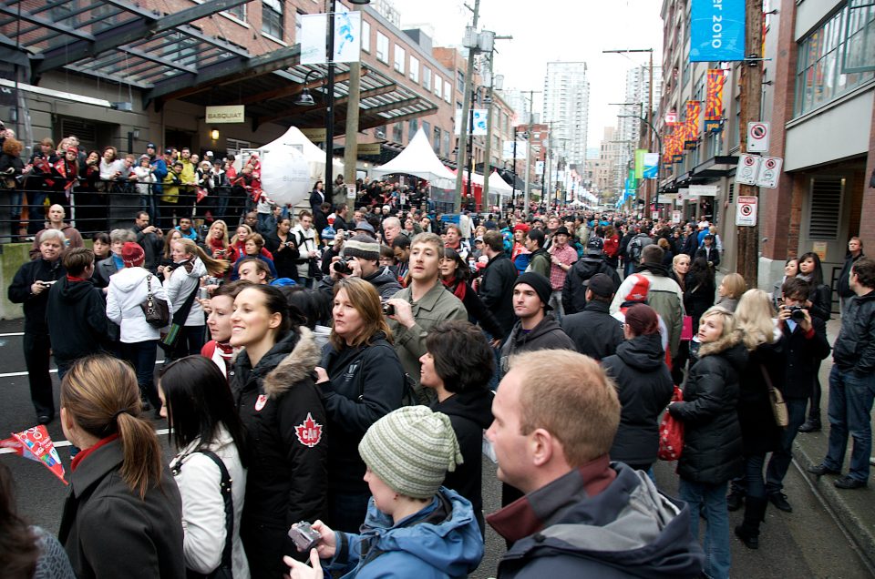 Yaletown Torch Crowd