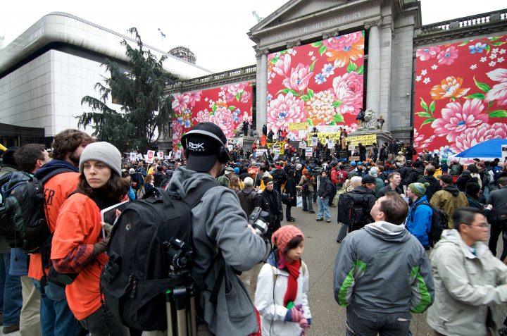 Anti Olympics Rally and Observers