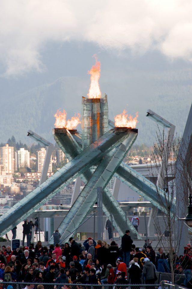 Olympic Cauldron and Crowd
