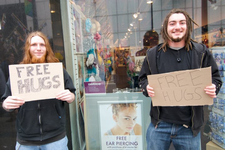 Free Ear Piercing and Free Hugs