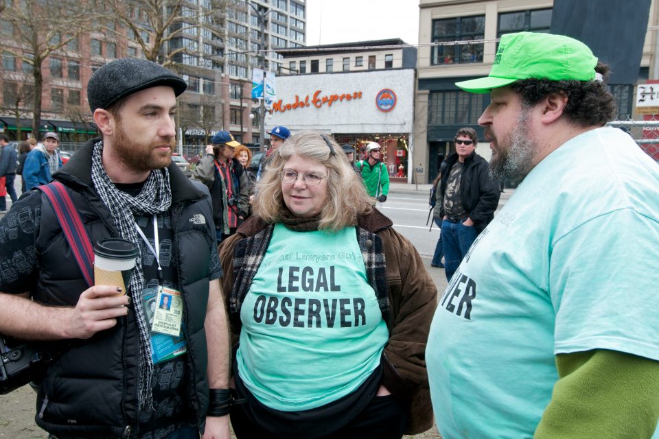 Kris Krug and Legal Observers at Olympic Tent Village