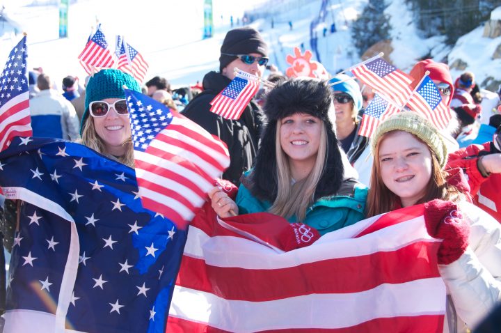 American Fans at Women’s Super G at Whistler Creekside