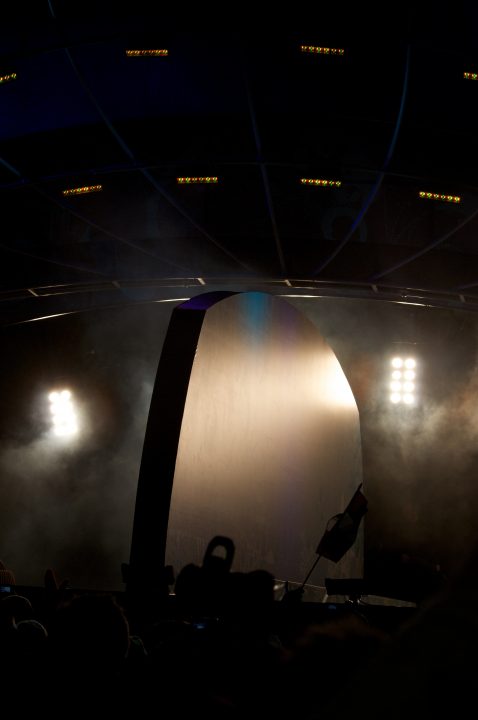 Background of the Stage Swivels Around