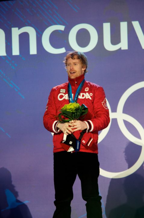 Jon Montgomery Singing O Canada after Receiving His Gold Medal