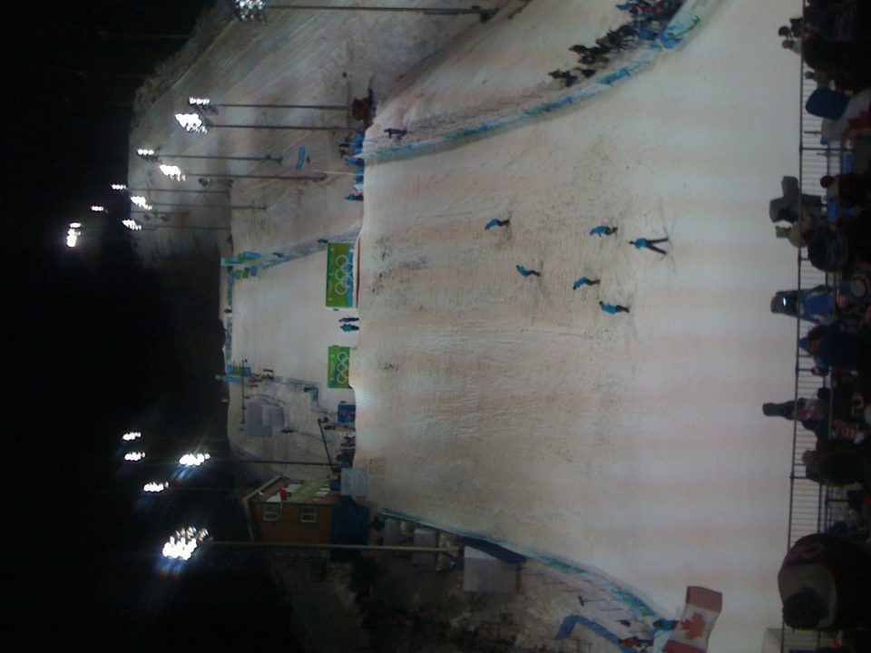 I'm at Mens Aerial Finals. Canada in lead after 1 of 2 jumps. #van2010