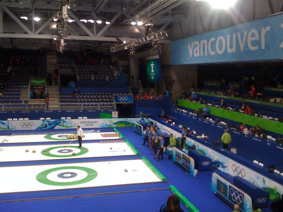 Saturday morning curling.  Oh yeah.  #van2010