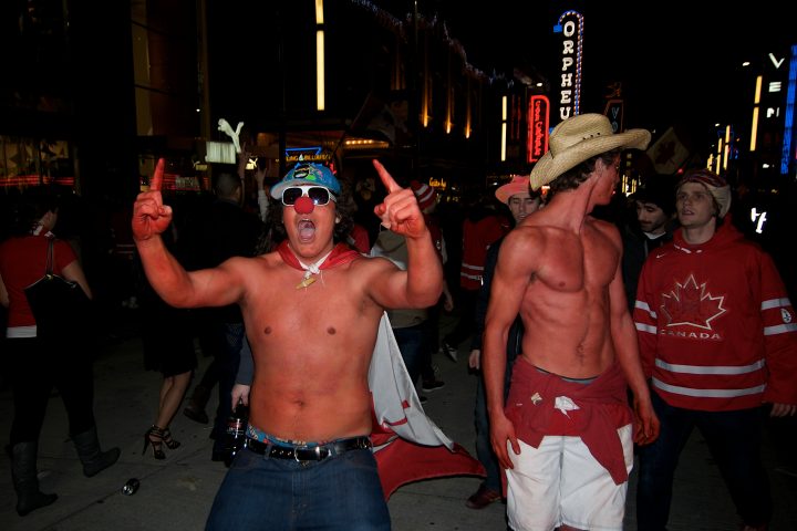 Party in the Streets After Canada Wins Gold in Hockey