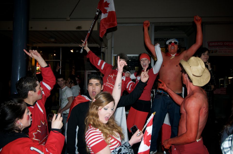 Party in the Streets After Canada Wins Gold in Hockey