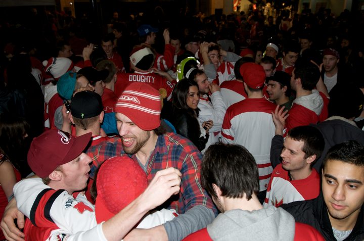 Party in the Streets After Canada Wins Gold in Hockey