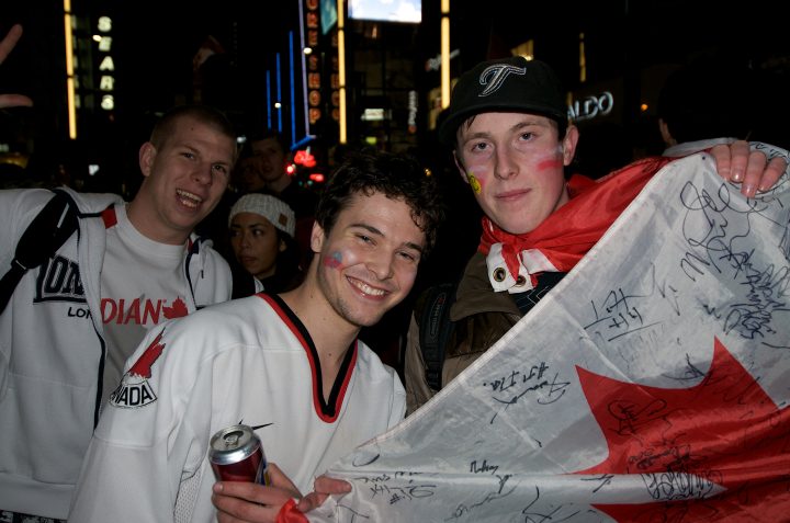 Party in the Streets After Canada Wins Gold in Hockey