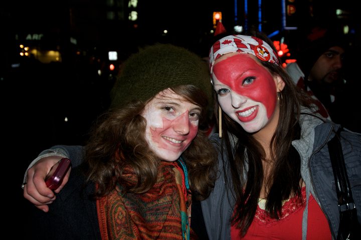 Party in the Streets After Canada Wins Gold in Hockey