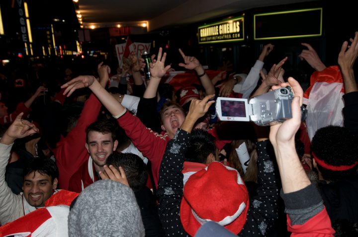 Party in the Streets After Canada Wins Gold in Hockey