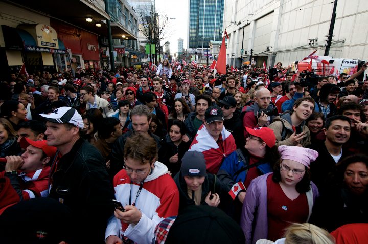 One Crowd Watching Another