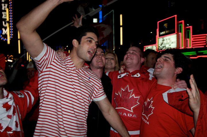 Party in the Streets After Canada Wins Gold in Hockey