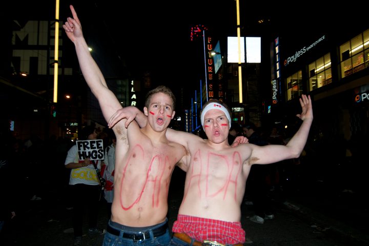 Party in the Streets After Canada Wins Gold in Hockey