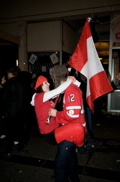 Party in the Streets After Canada Wins Gold in Hockey