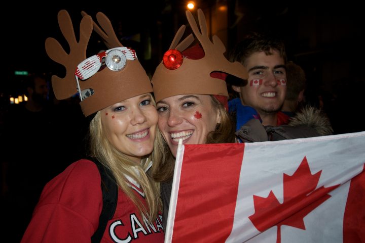 Party in the Streets After Canada Wins Gold in Hockey