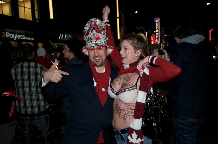 Party in the Streets After Canada Wins Gold in Hockey