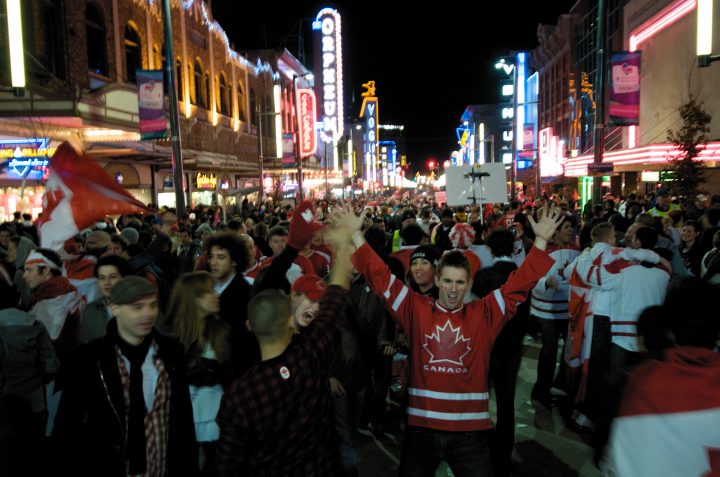 Party in the Streets After Canada Wins Gold in Hockey