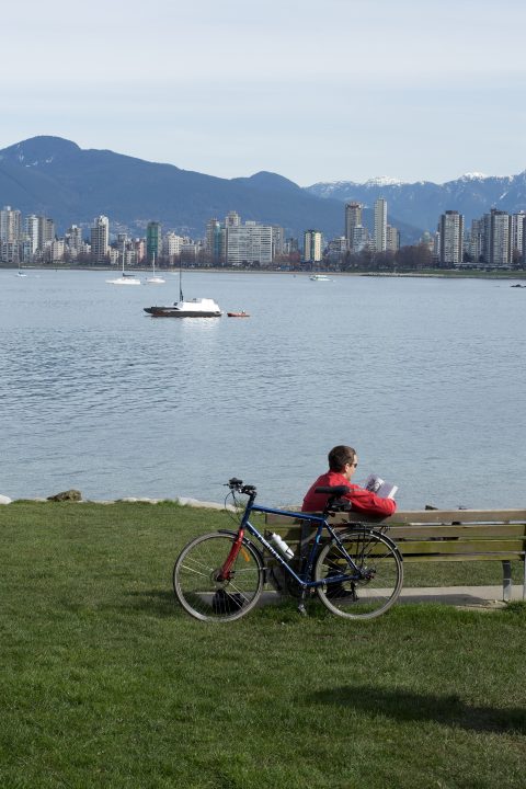 Man Reading  A Book In Vancouver