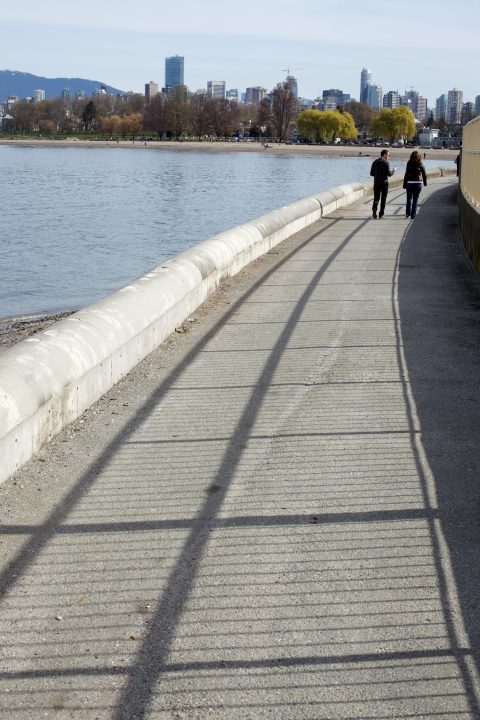 Interesting Shadows on the Seal Wall at Kits Pool