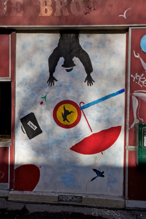 Upside Down Man Umbrella