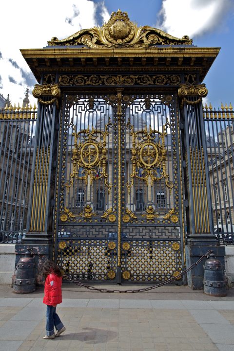 Child and Gold Door