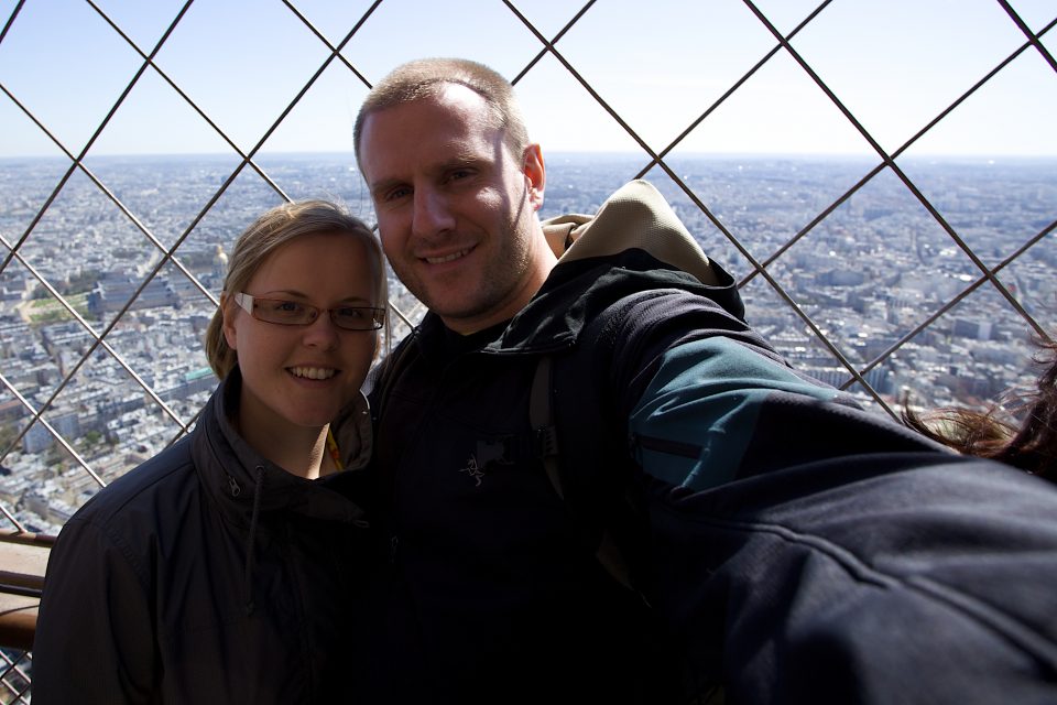 Dorothy and I at the Eiffel Tower
