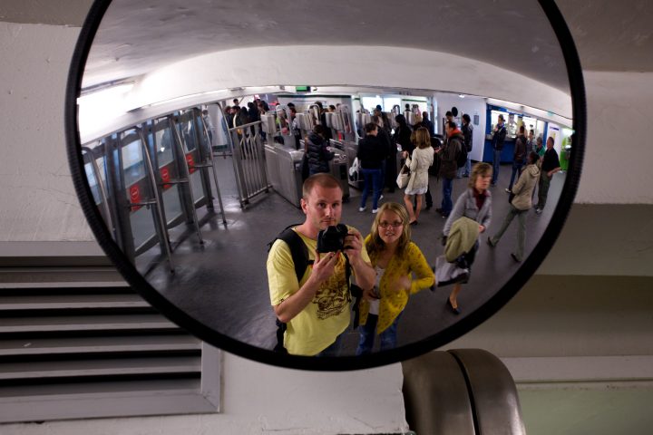 Doroth and I in the Paris Metro